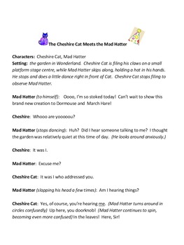 Play For Children The Cheshire Cat Meets The Mad Hatter Tpt