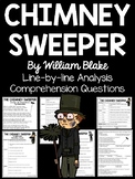 The Chimney Sweeper Poem Analysis and Comprehension Worksheet