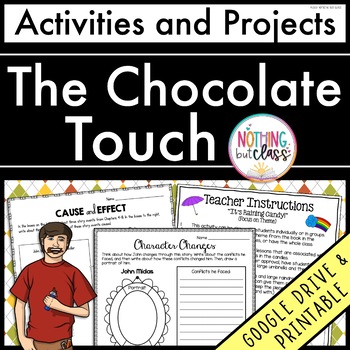 Preview of The Chocolate Touch | Activities and Projects | Worksheets and Digital