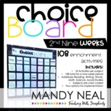 Choice Board Activities for Math, Reading, Writing, Spelli