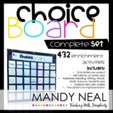 Choice Board Activities for Math, Reading, Writing, Spelli