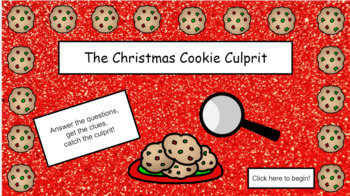 Preview of The Christmas Cookie Culprit - Treble Clef Note Name Practice
