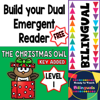 Preview of The Christmas´ Owl - Build your Dual Emergent Reader - Free