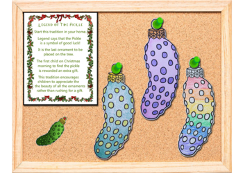 christmas pickle coloring page