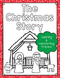 The Christmas Story Coloring Pages and Handwriting Practice
