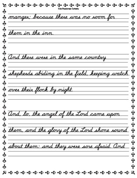 The Christmas Story Copywork by Only Passionate Curiosity | TPT