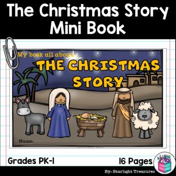 Preview of The Christmas Story Mini Book for Early Readers - Nativity Story, Birth of Jesus