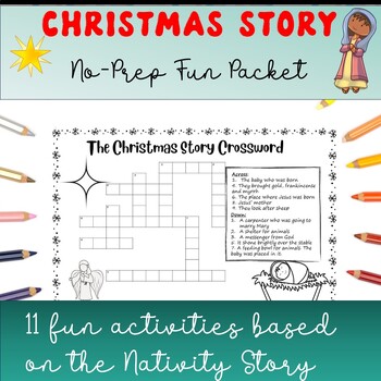 Nativity Christmas Story No Prep Packet to print and go | TPT