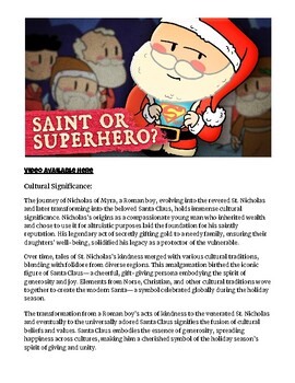 Preview of The Christmas Superhero (a Santa Origin Story): Extra Mythology Video Guide