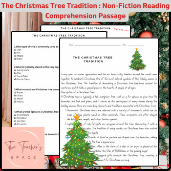 Preview of The Christmas Tree Tradition : Non-Fiction Reading Comprehension Passage