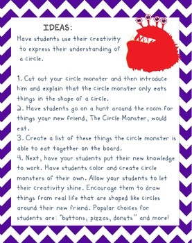 Download The Circle Monster by Mrs Casellas Classroom | Teachers Pay Teachers