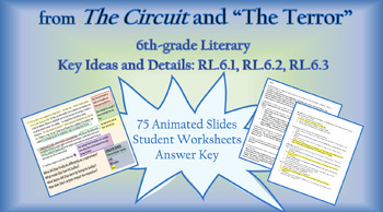 Preview of The Circuit and The Terror 6th Grade Key Ideas and Details RL.6.1, RL.6.2, RL6.3