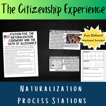 Preview of The Citizenship Experience | Naturalization Process Stations