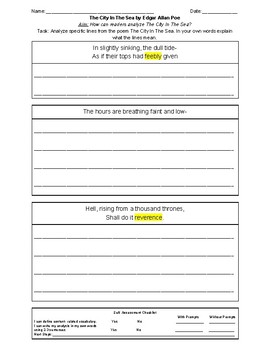 The City in The Sea section 4 worksheet by MS Jillian | TPT