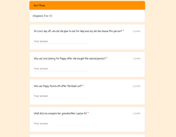 The City of Ember Book Test Google Form - Digital Learning by A W Creations