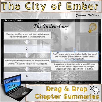 Preview of The City of Ember Chapter Summaries + Quizzes + Writing Prompts DIGITAL