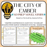 THE CITY OF EMBER No Prep Comprehensive Novel Study