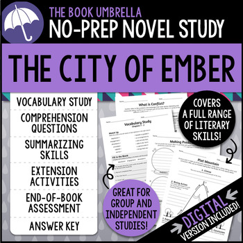 Preview of The City of Ember Novel Study { Print & Digital }