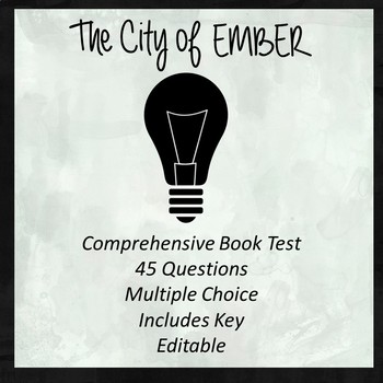 Preview of The City of Ember Test (Editable)