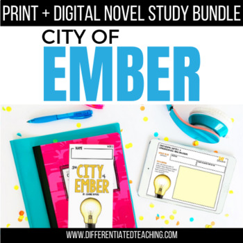 Preview of The City of Ember by Jeanne DuPrau Book Unit: Hybrid Novel Study Activities