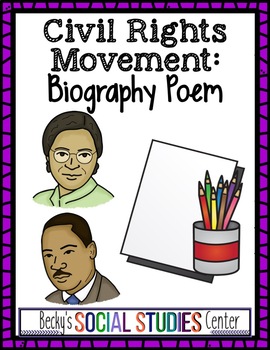 Preview of The Civil Rights Movement - Biography Poem of an Influential Leader
