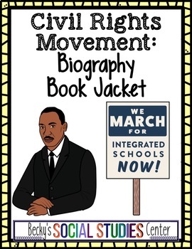 Preview of The Civil Rights Movement - Create a Biography Book Cover of a Leader