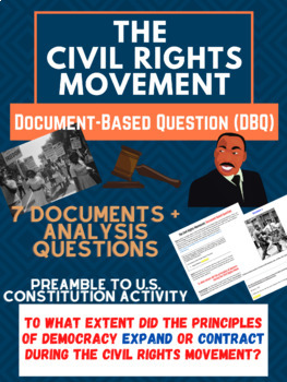 Preview of The Civil Rights Movement: Document-Based Question (DBQ)