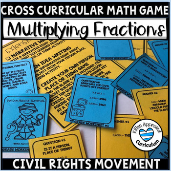 Preview of Multiplying Fractions By Whole Numbers Worksheet Civil Rights Movement