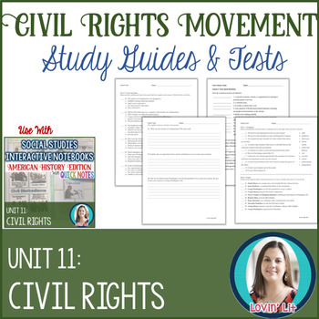 Preview of The Civil Rights Movement Study Guides and Tests