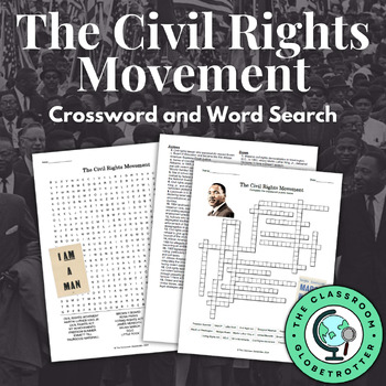 Preview of The Civil Rights Movement - U.S. History Vocabulary Crossword & Word Search