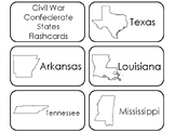 The Civil War Confederate and Border States Flashcards. US