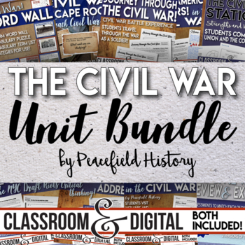 Preview of The Civil War Full Unit Bundle Engaging Student Centered Activities