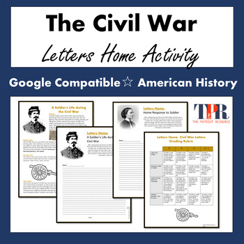 Preview of The Civil War Letters Home Activity (Google Comp)