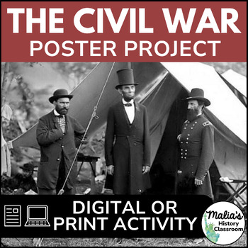Preview of Civil War Poster Project - Battles & Leaders - Student Research & Presentation