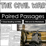 The Civil War Reading Comprehension Paired Passages Close 