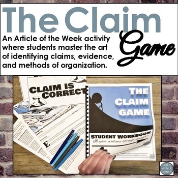 Preview of Identifying Claim Article of the Week Game and Activity for Secondary ELA