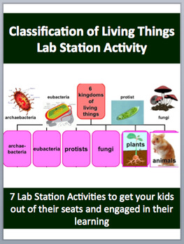 Preview of The Classification of Living Things - 7 Engaging Lab Station Activities