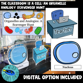 Preview of The Classroom is a Cell: A Cell Organelle Analogy Scavenger Hunt and Lesson