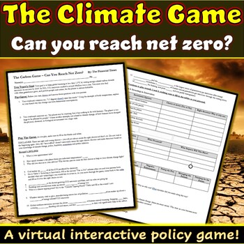 Preview of The Climate Game - Can you reach net zero? Interactive Carbon Neutrality Game