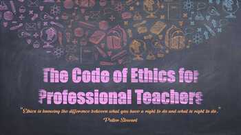 The Code Of Ethics For Professional Teachers By Teachery Tpt