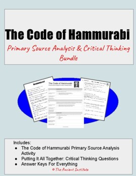 The Code of Hammurabi: You Be the Judge! Activity Bundle ...