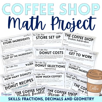 Preview of The Coffee Shop | Collaborative Middle School Math Project