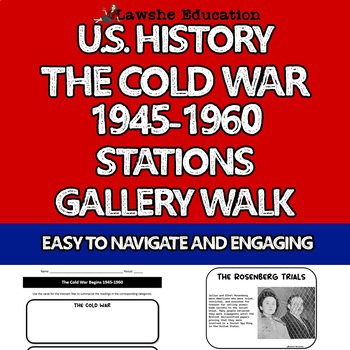 Preview of The Cold War Begins Gallery Walk Stations Activity US History Student Centered