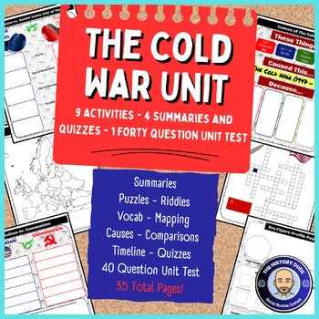 Preview of The Cold War Complete Unit Worksheets, Activities, and Assessment Bundle!