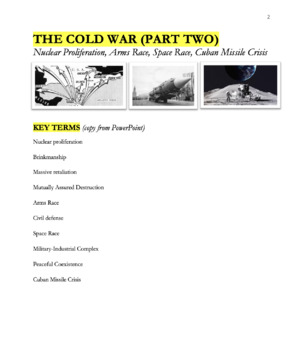 Preview of The Cold War (Part Two): Nuclear Proliferation, Arms Race, Space Race