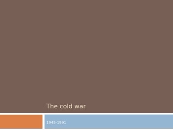 Preview of The Cold War Power Point