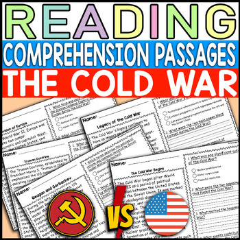 Preview of The Cold War Reading Comprehension Passage With Questions