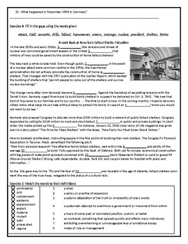 the cold war reading comprehension worksheet text tpt