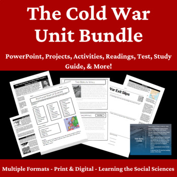 Preview of The Cold War Unit Bundle: PPT, Readings, Projects, Activities, & More