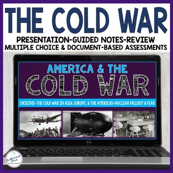 Preview of The Cold War Unit Guided Notes Presentation DBQ Test